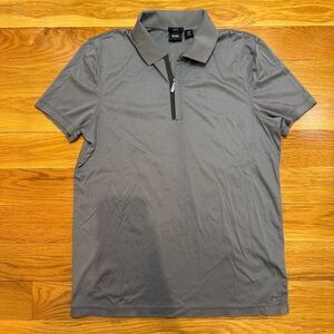 BOSS Hugo Boss Slim Fit Zip-Neck Polo | Grey | Size S